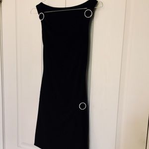 Asymmetrical little black dress